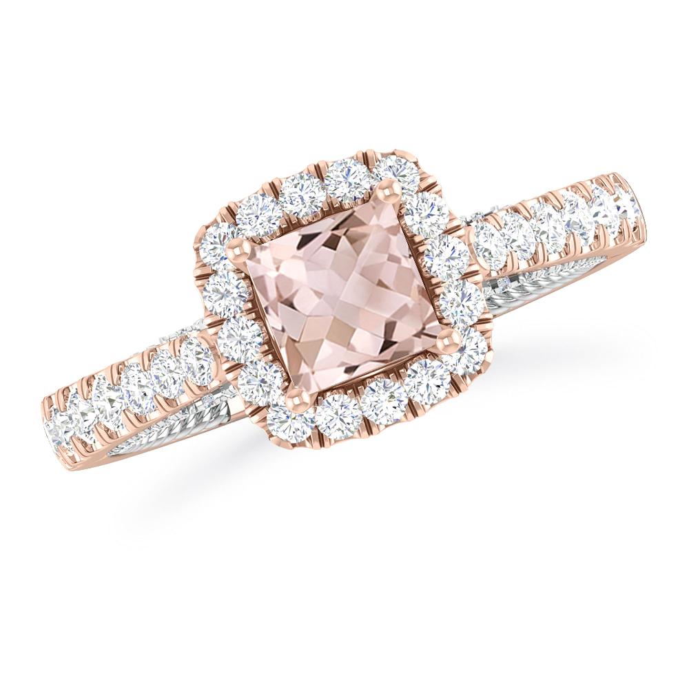 Rose Gold/White Gold - Morganite