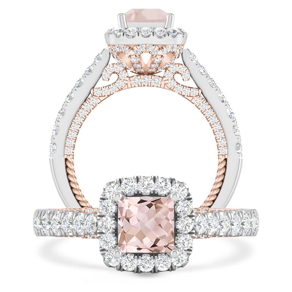 White Gold/Rose Gold - Morganite