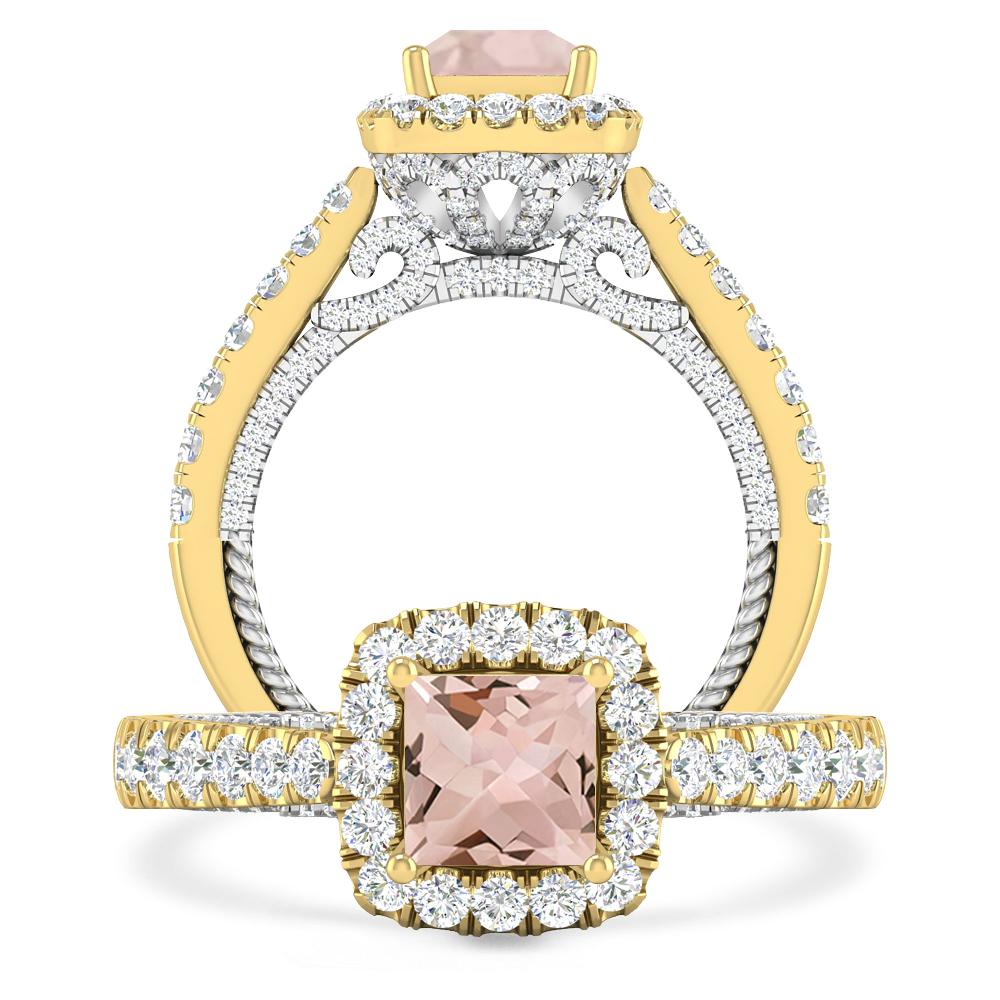 Yellow Gold/White Gold - Morganite