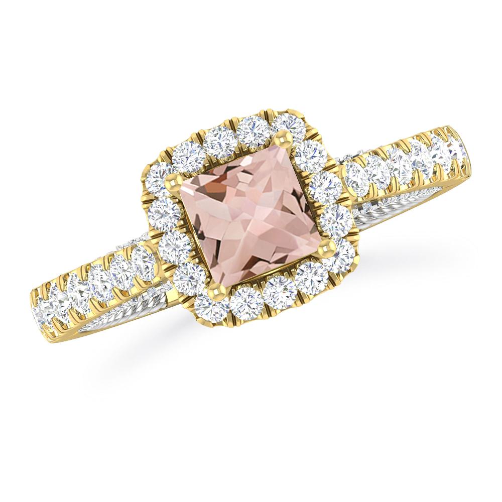 Yellow Gold/White Gold - Morganite