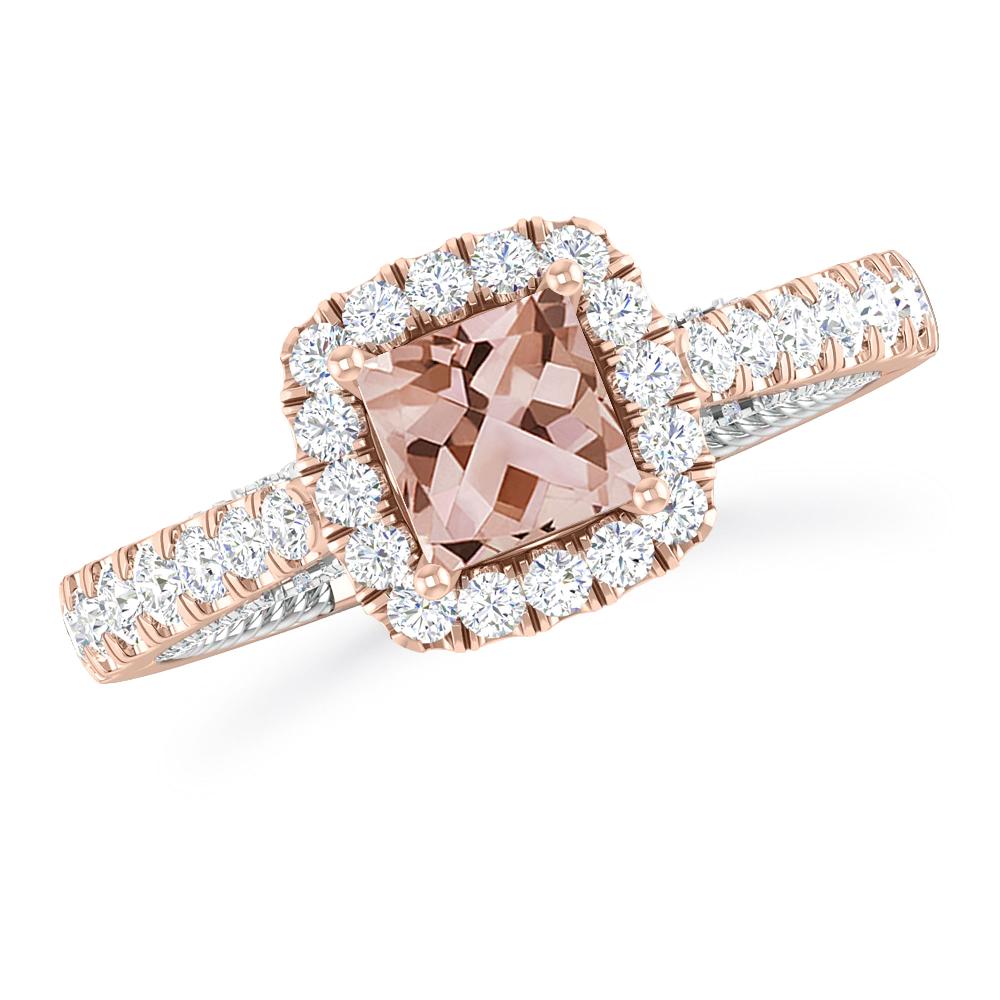 Rose Gold/White Gold - Morganite