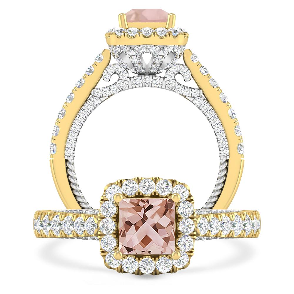Yellow Gold/White Gold - Morganite