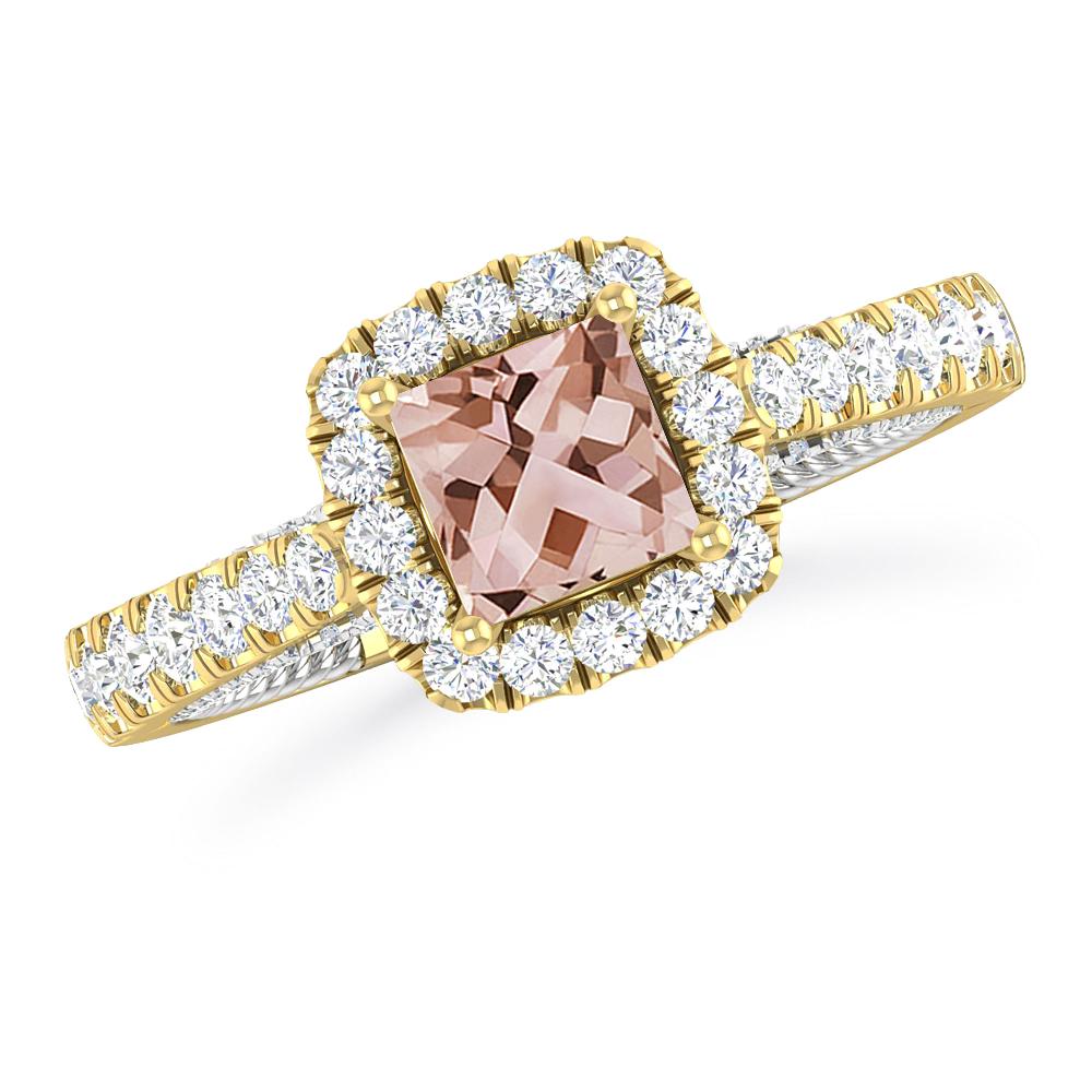 Yellow Gold/White Gold - Morganite