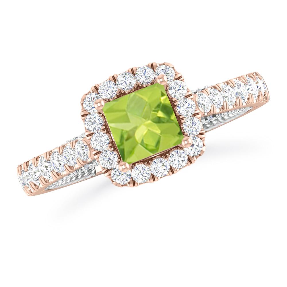 Rose Gold/White Gold - Peridot