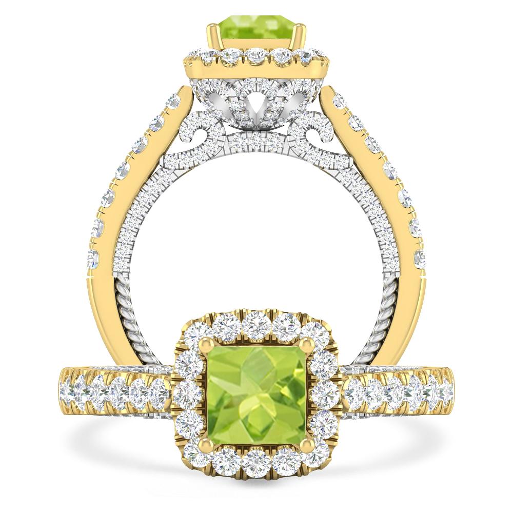 Yellow Gold/White Gold - Peridot