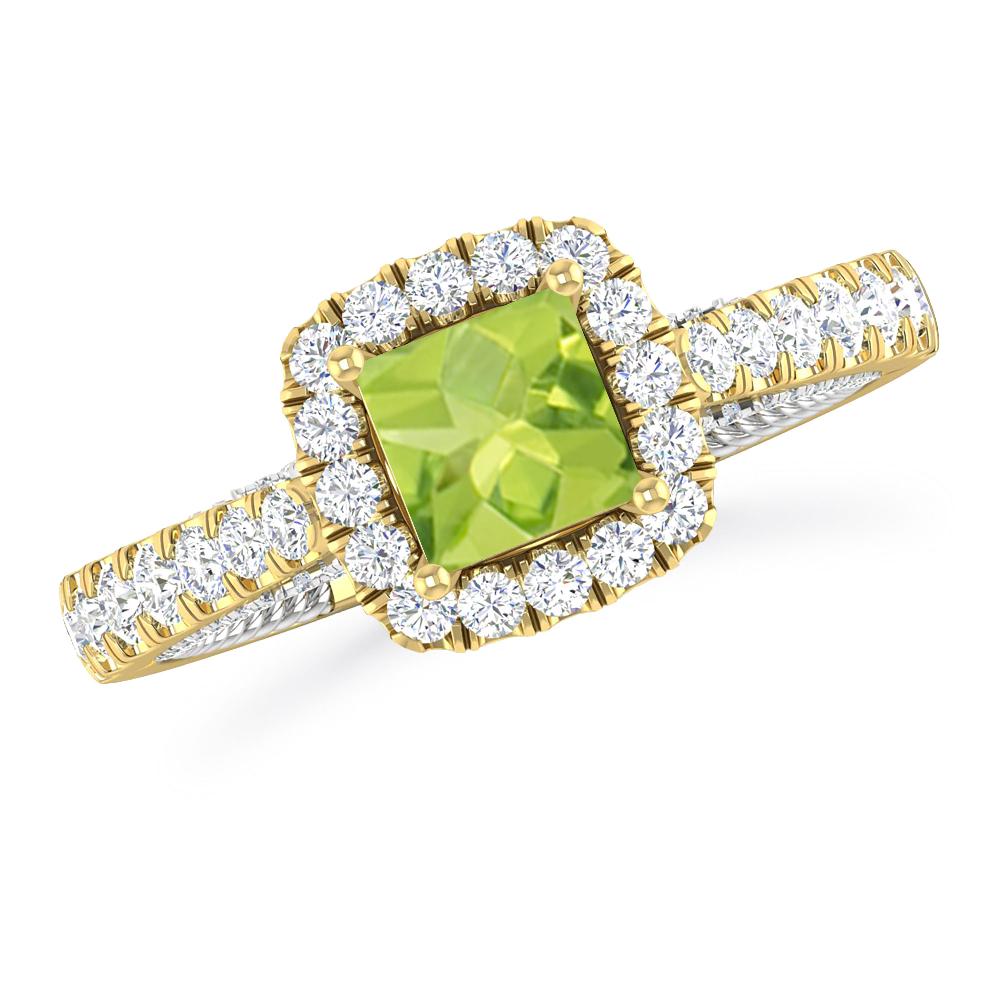 Yellow Gold/White Gold - Peridot