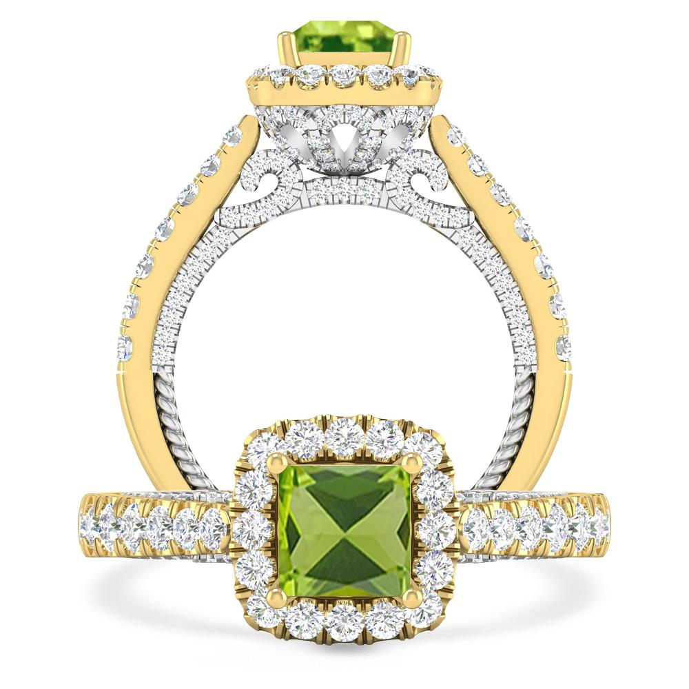 Yellow Gold/White Gold - Peridot