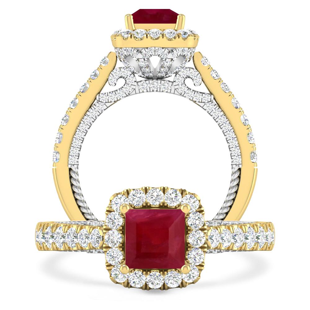 Yellow Gold - Ruby