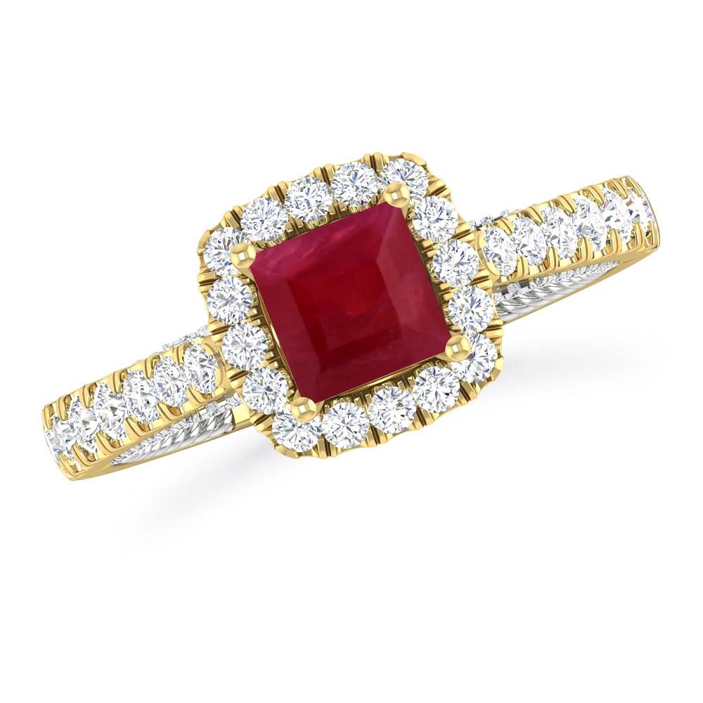 Yellow Gold - Ruby