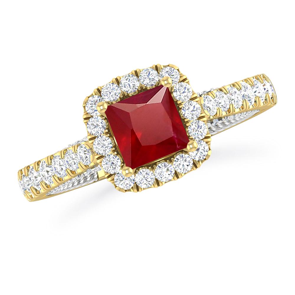 Yellow Gold - Ruby