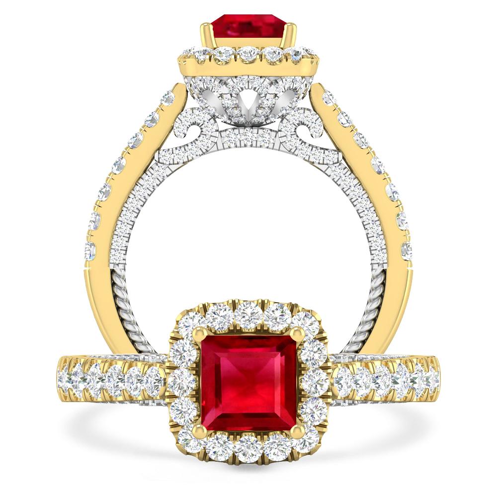 Yellow Gold - Ruby