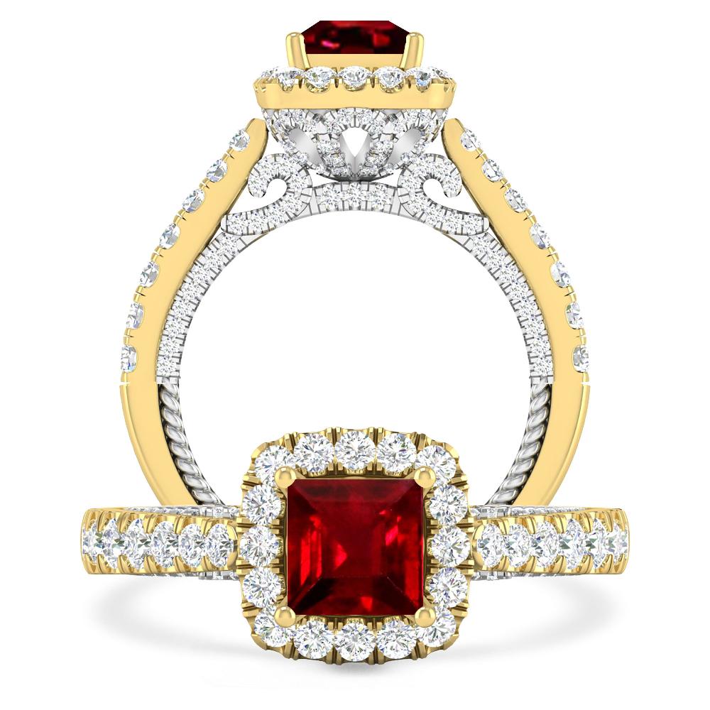 Yellow Gold - Ruby