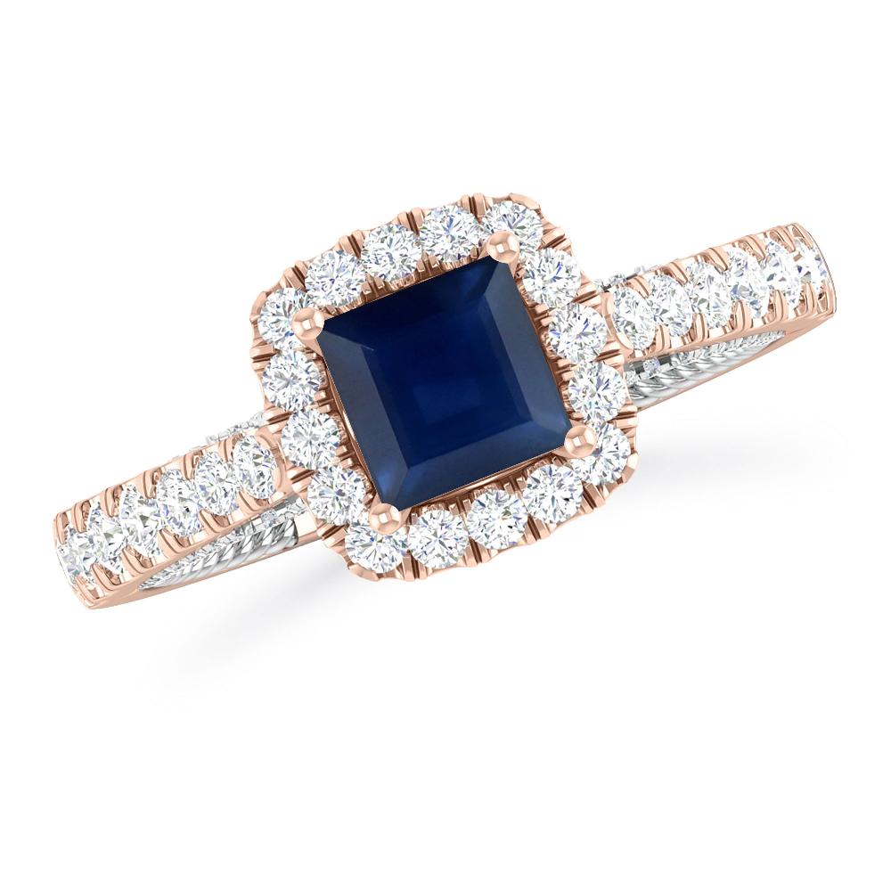 Rose Gold/White Gold - Sapphire