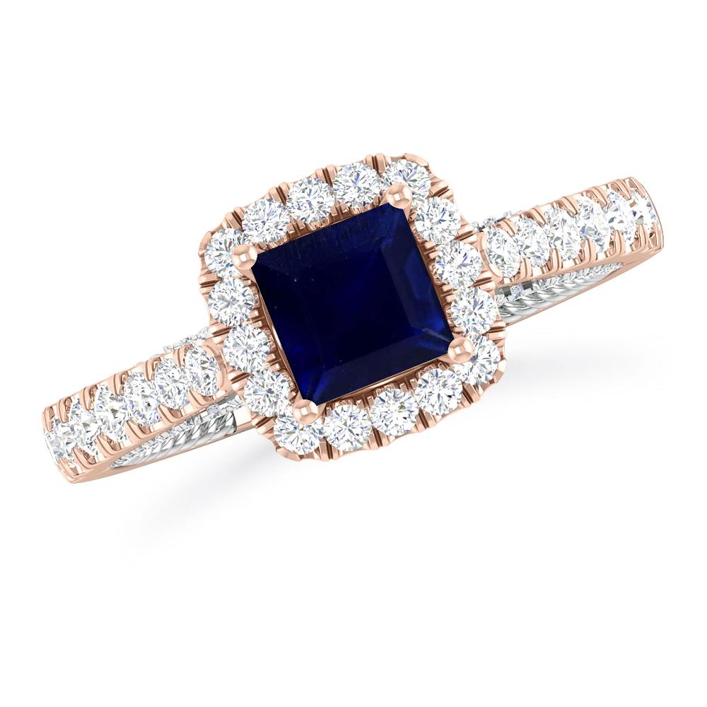 Rose Gold/White Gold - Sapphire
