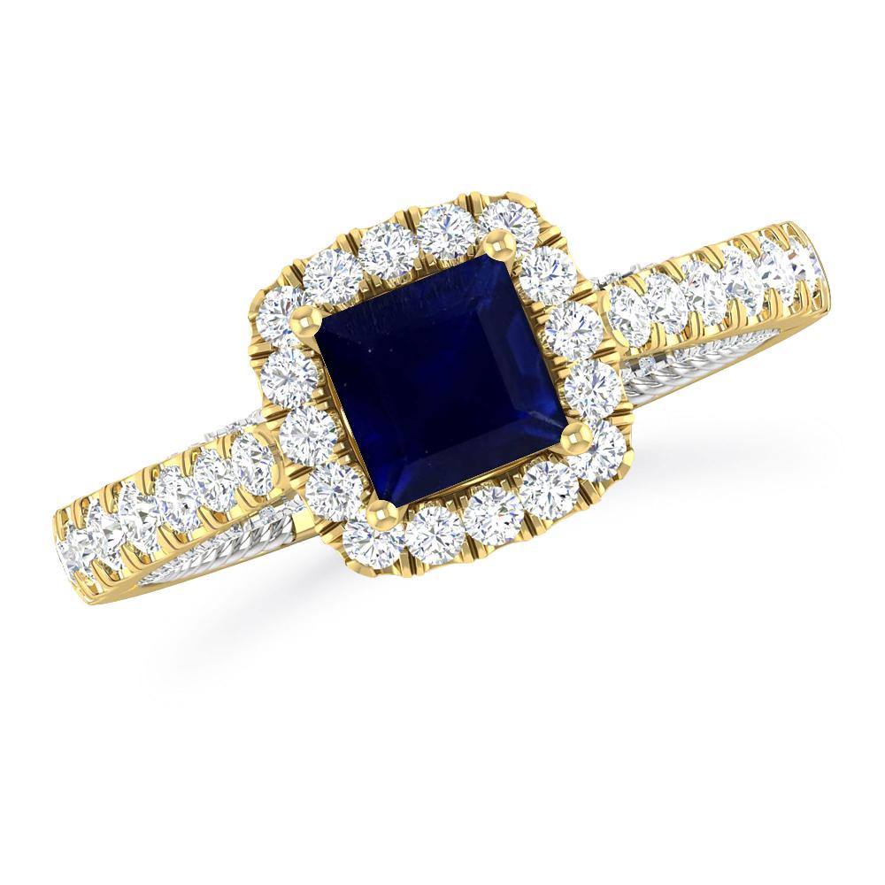 Yellow Gold/White Gold - Sapphire