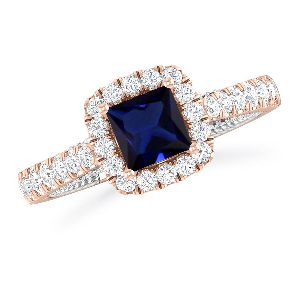 Rose Gold/White Gold - Sapphire