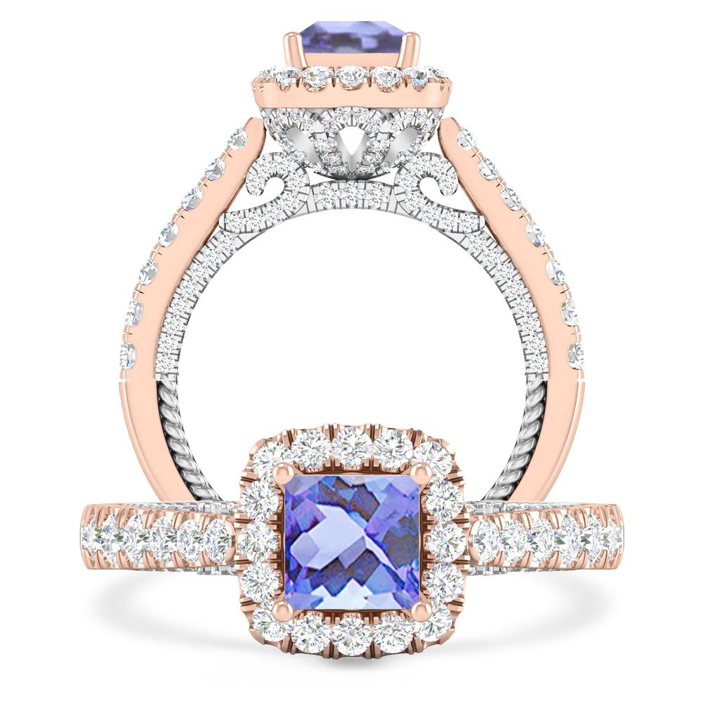 Rose Gold - Tanzanite