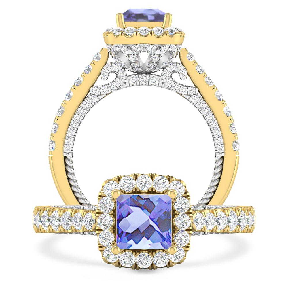 Yellow Gold - Tanzanite