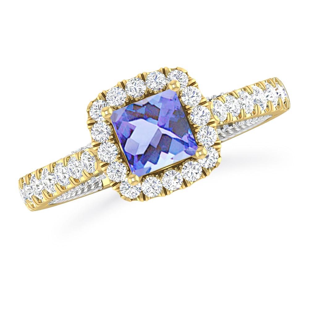 Yellow Gold/White Gold - Tanzanite