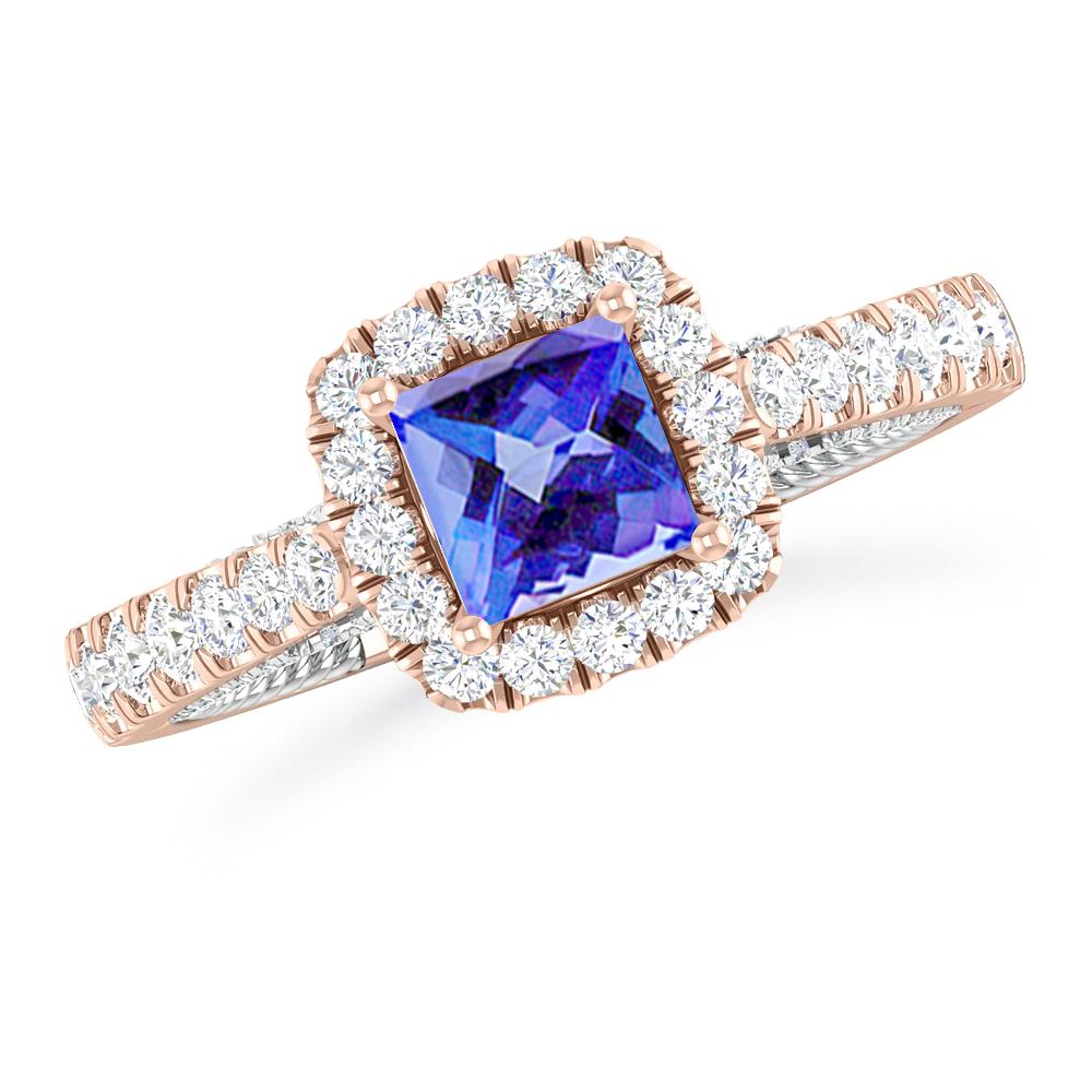 Rose Gold/White Gold - Tanzanite