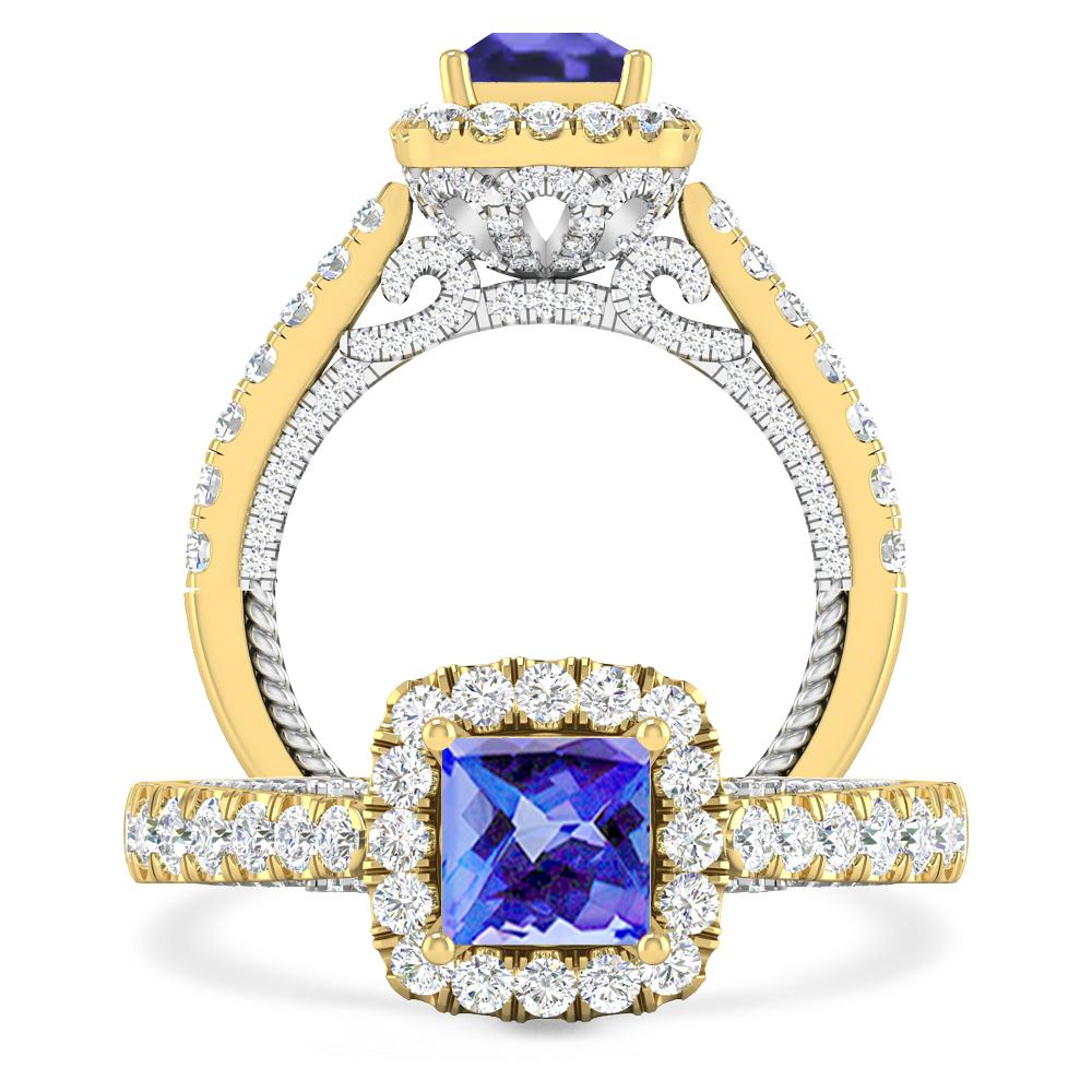 Yellow Gold/White Gold - Tanzanite