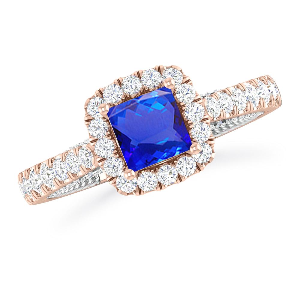 Rose Gold/White Gold - Tanzanite