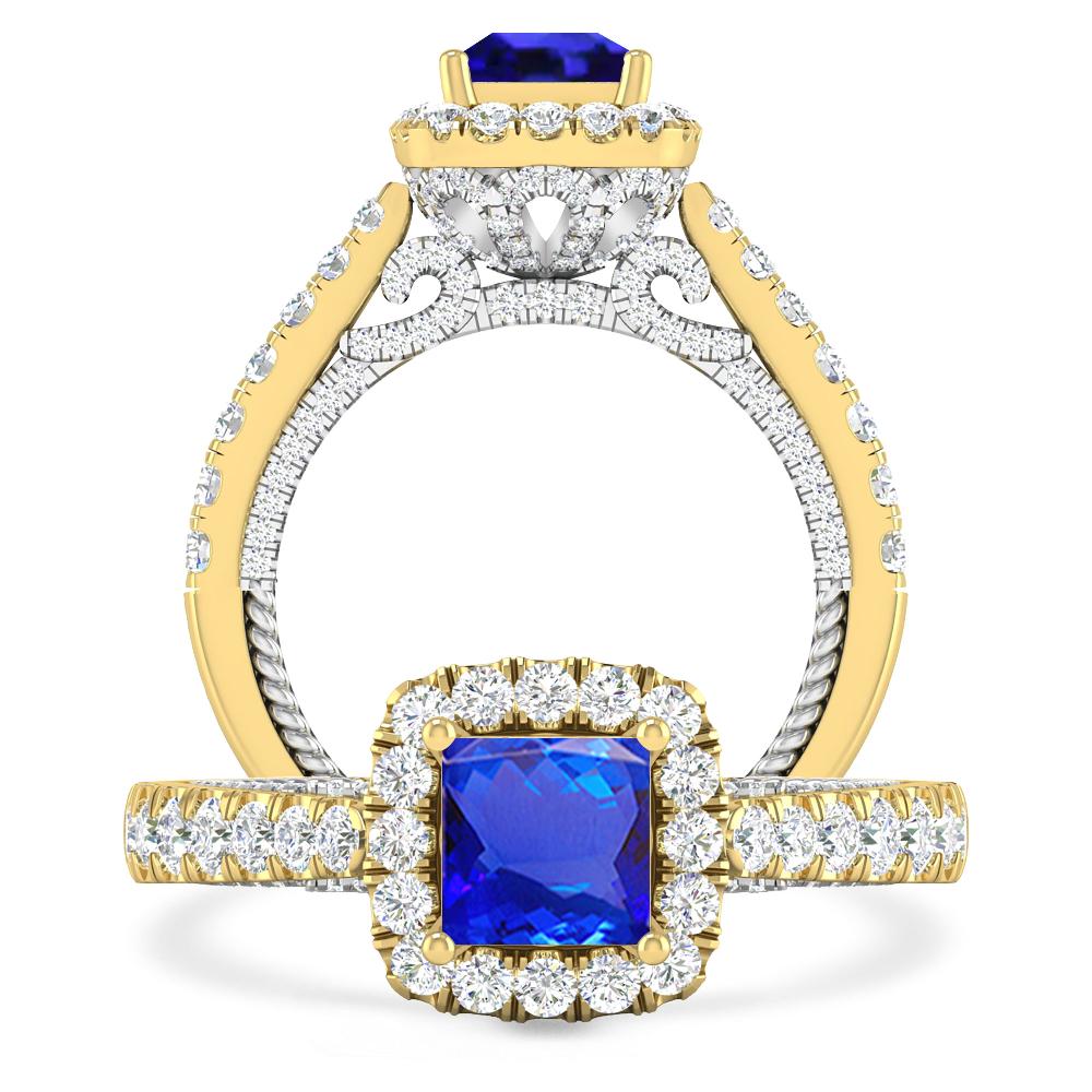 Yellow Gold/White Gold - Tanzanite