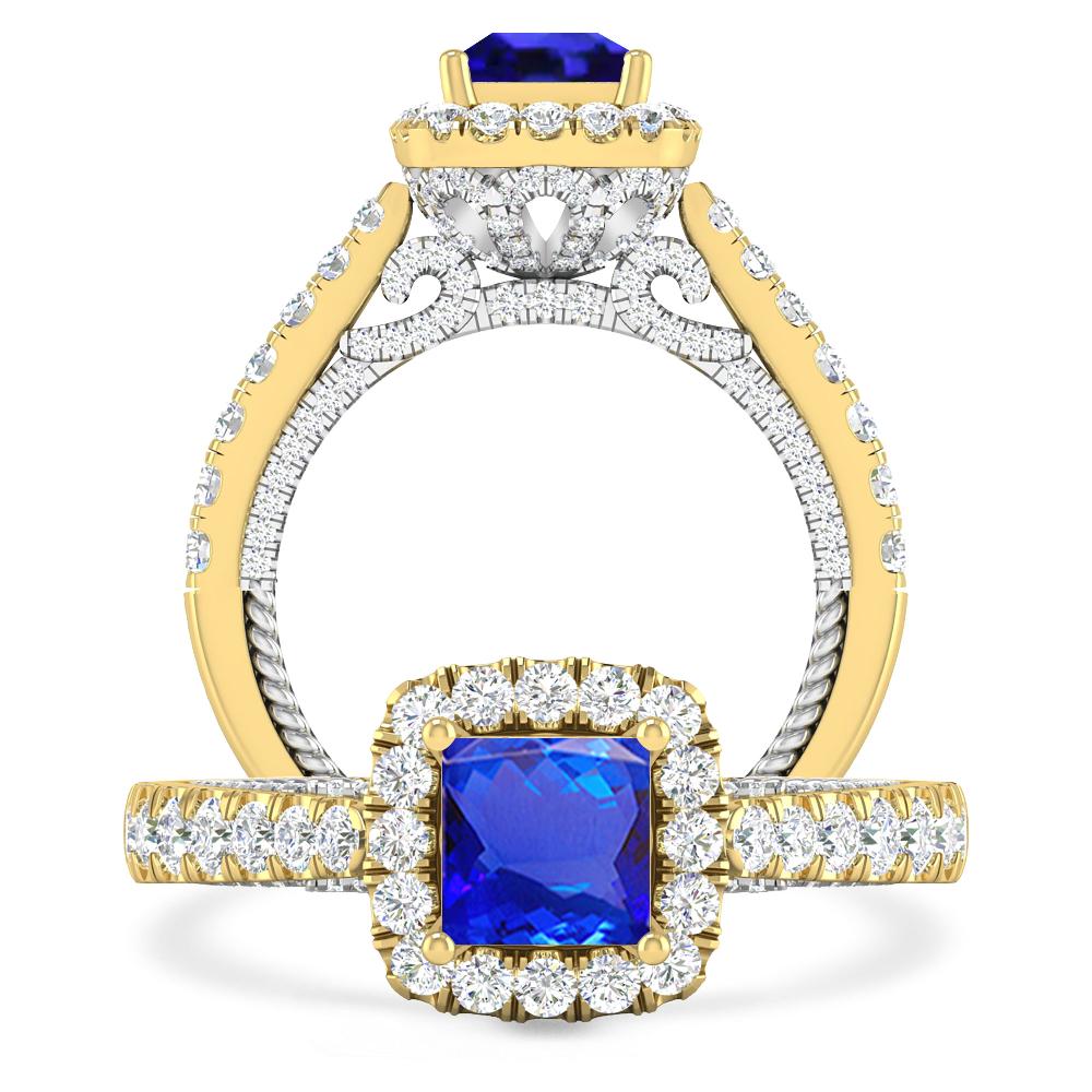 Yellow Gold - Tanzanite