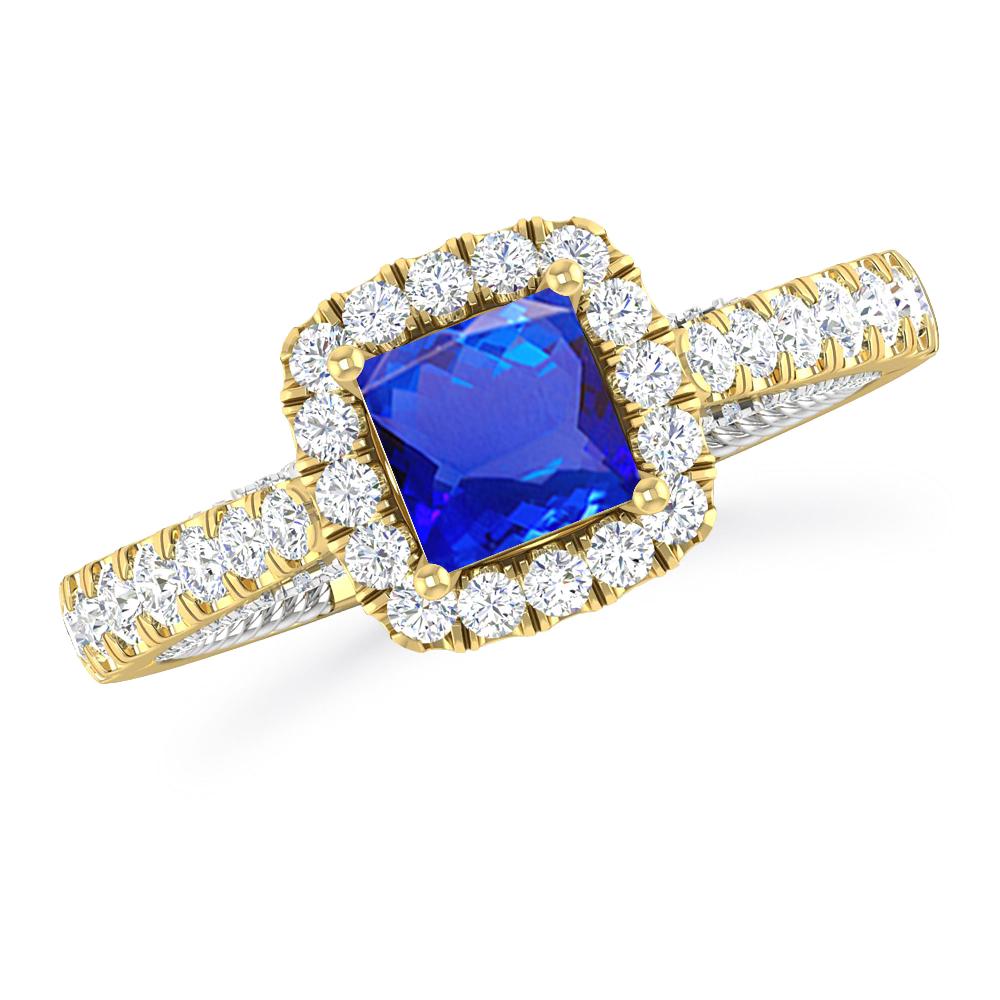 Yellow Gold/White Gold - Tanzanite
