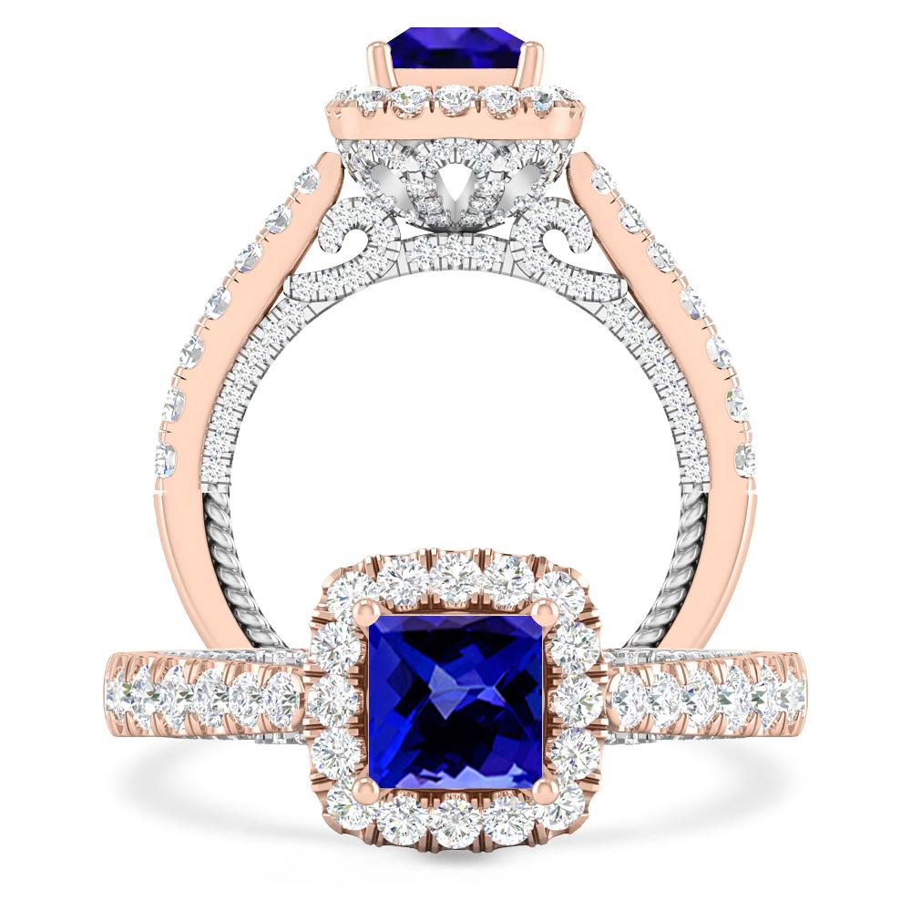 Rose Gold/White Gold - Tanzanite