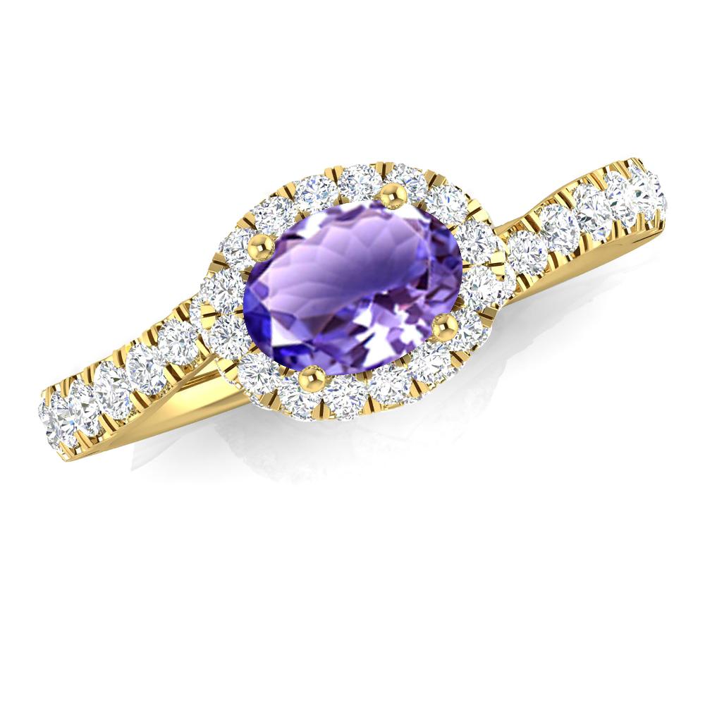 Yellow Gold - Tanzanite