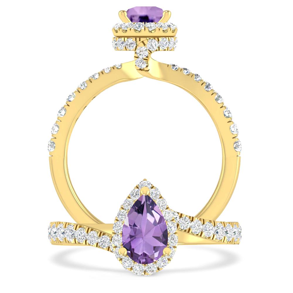 Yellow Gold - Amethyst