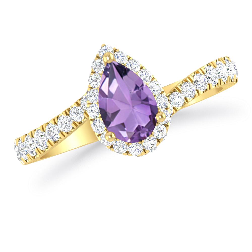 Yellow Gold - Amethyst