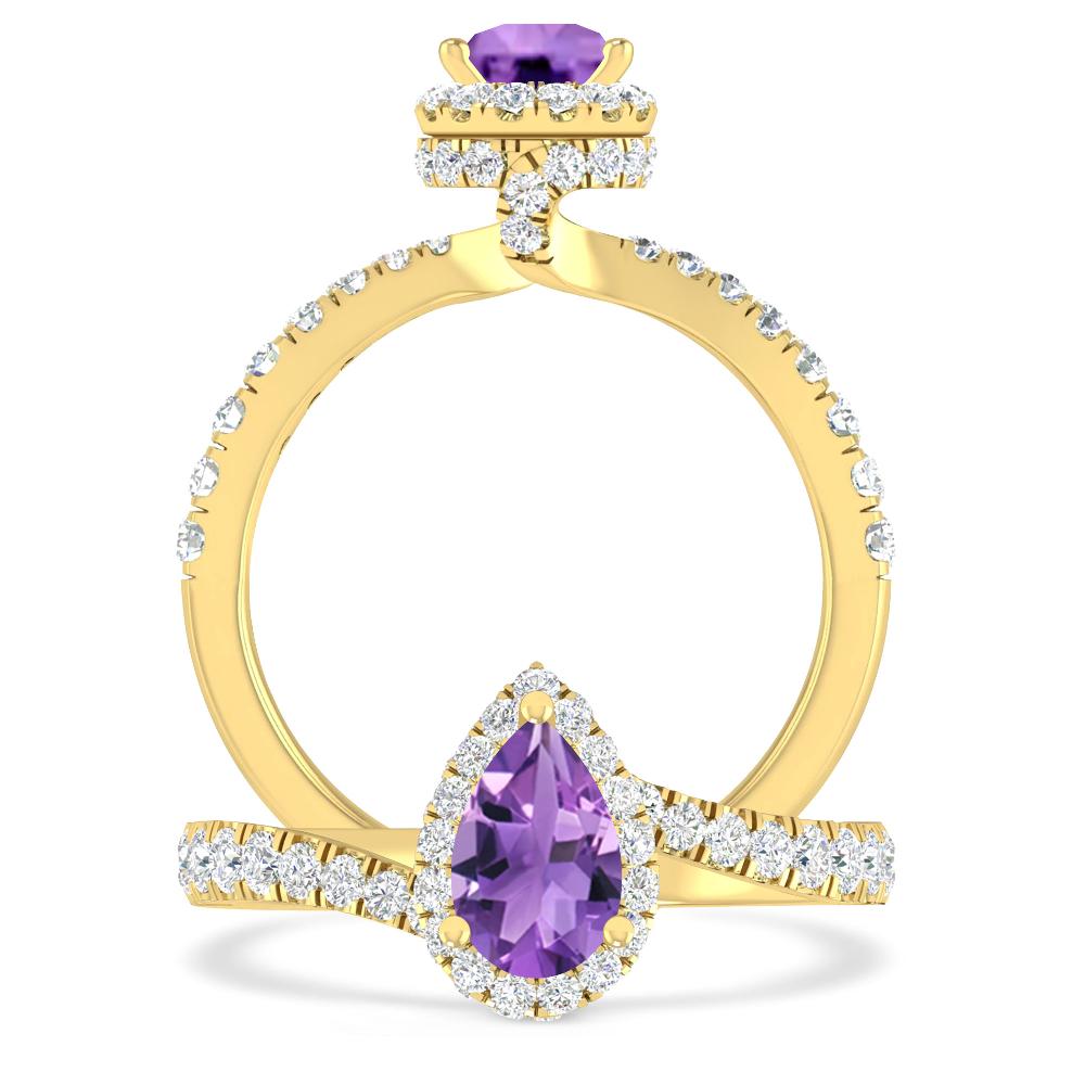 Yellow Gold - Amethyst