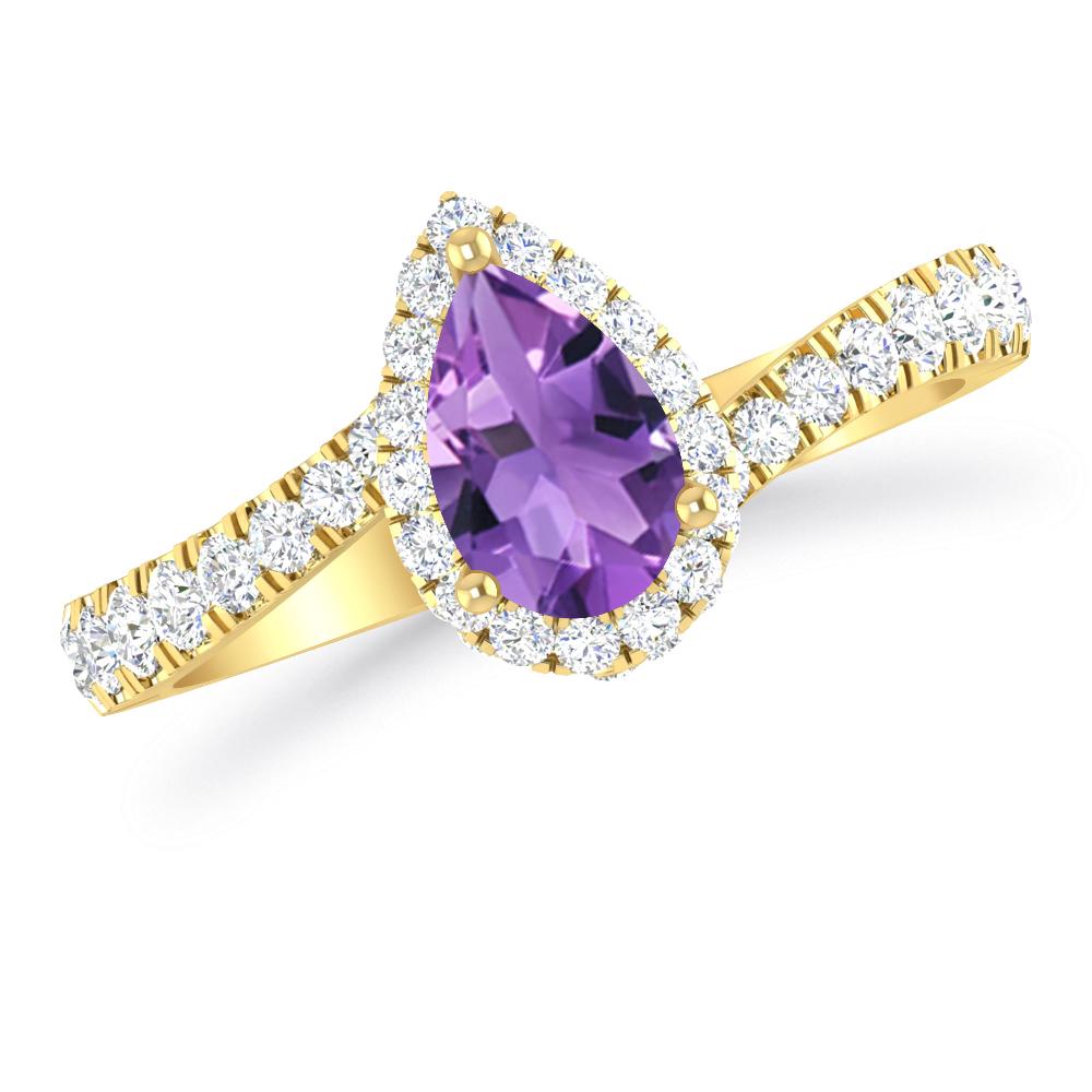 Yellow Gold - Amethyst