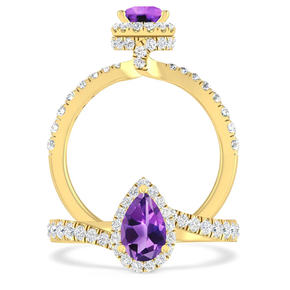 Yellow Gold - Amethyst