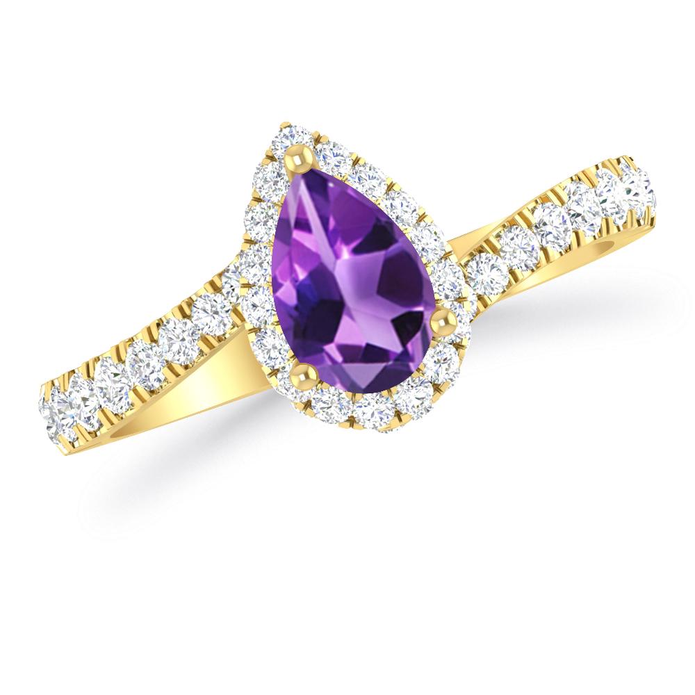 Yellow Gold - Amethyst