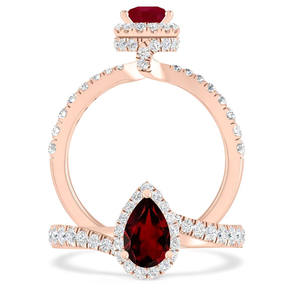 Rose Gold - Garnet