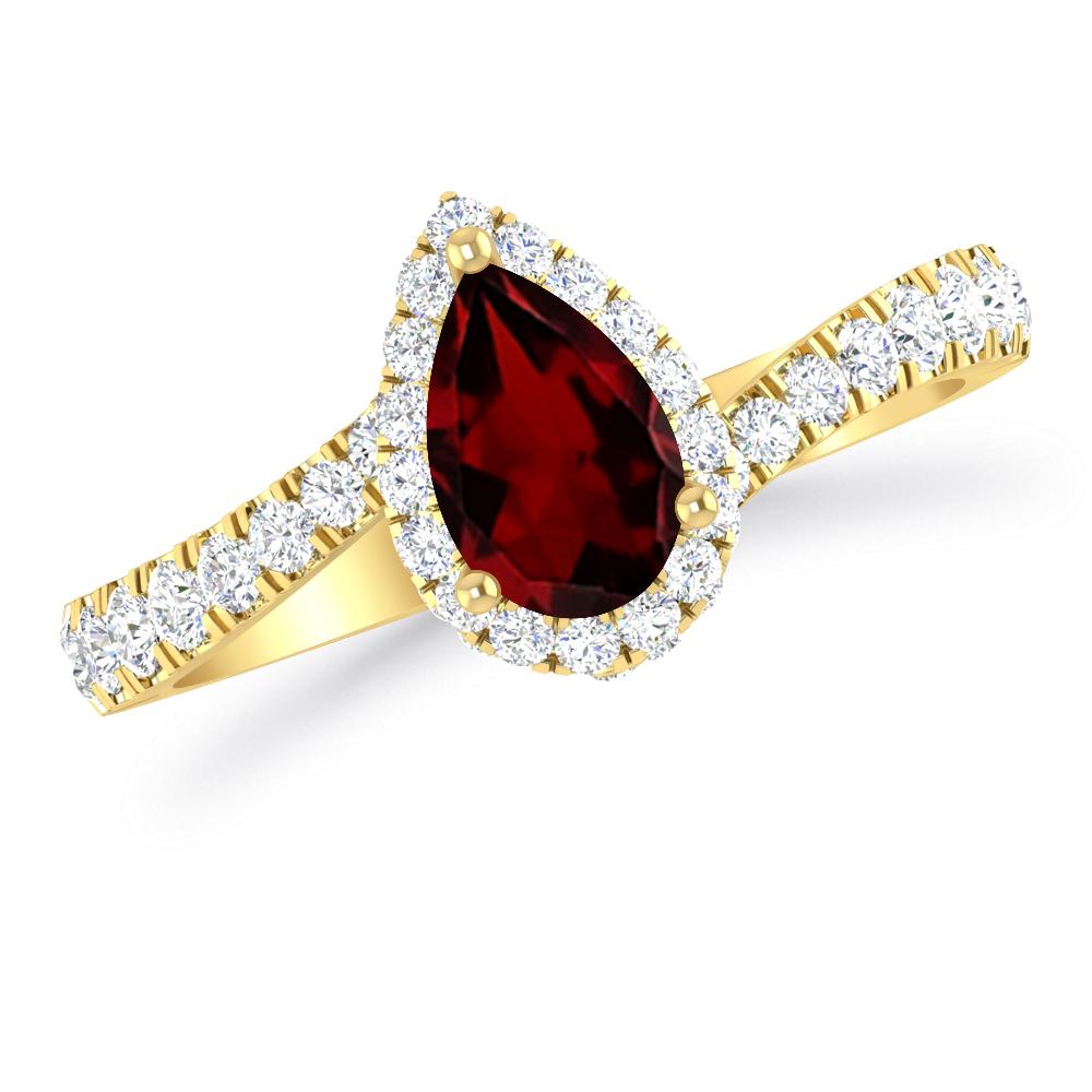 Yellow Gold - Garnet