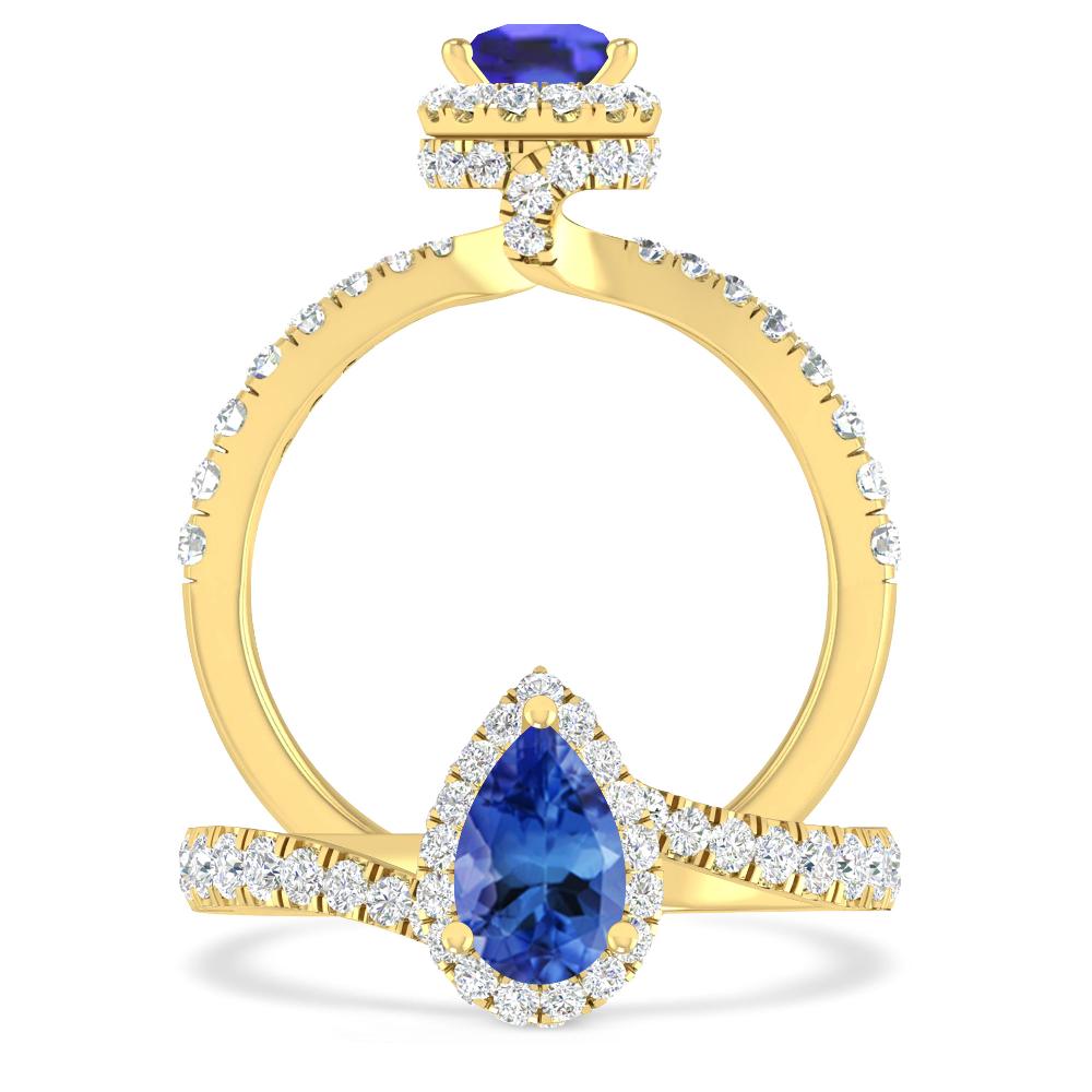 Yellow Gold - Tanzanite