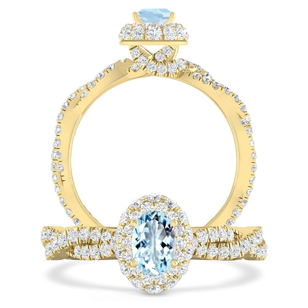 Yellow Gold - Aquamarine