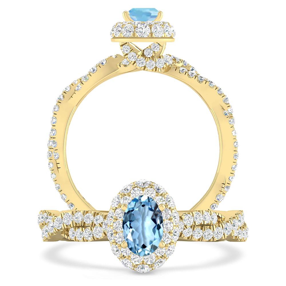 Yellow Gold - Aquamarine