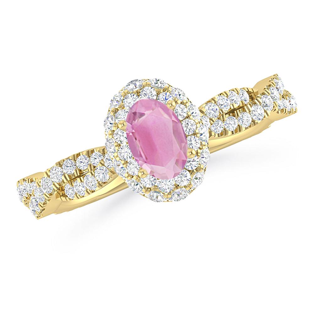 Yellow Gold - Pink Tourmaline