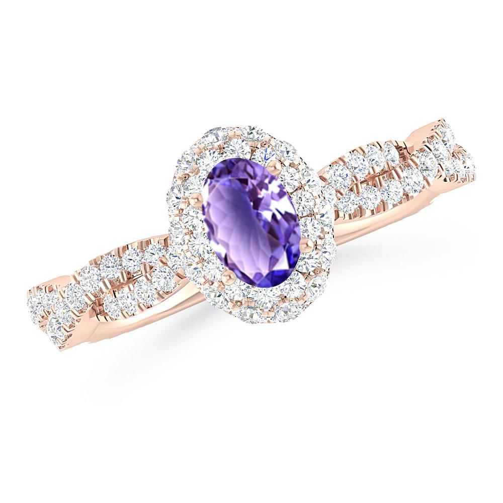 Rose Gold - Tanzanite