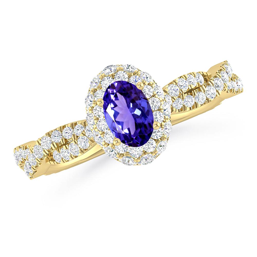 Yellow Gold - Tanzanite