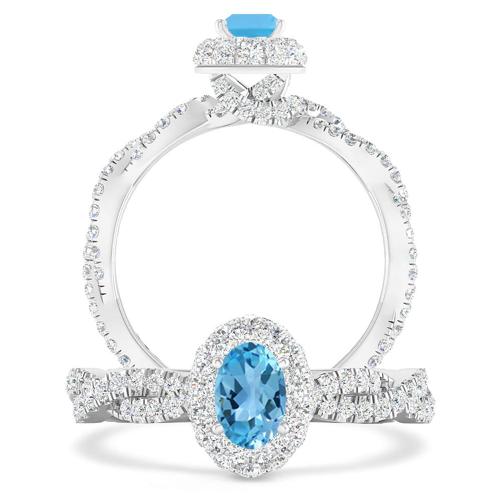 White Gold - Blue Topaz