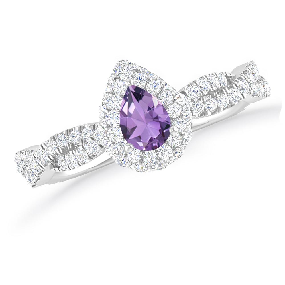 White Gold - Amethyst