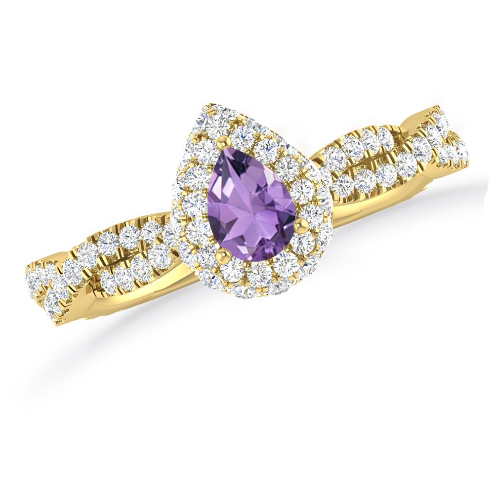 Yellow Gold - Amethyst