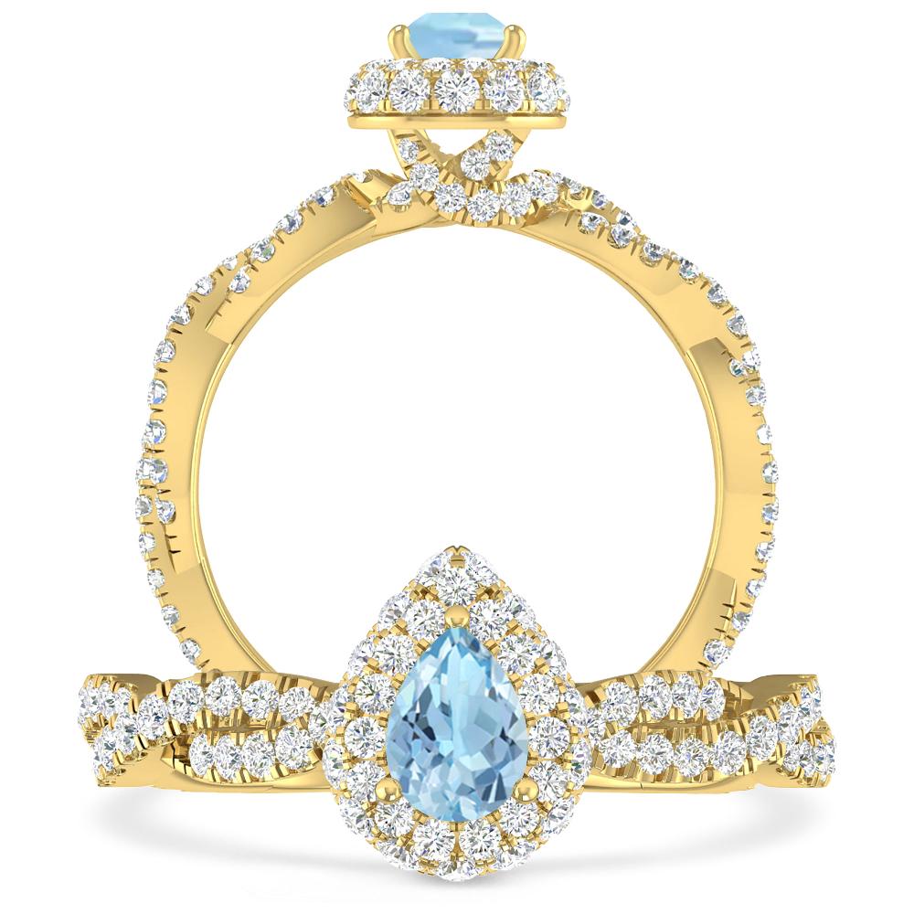 Yellow Gold - Aquamarine