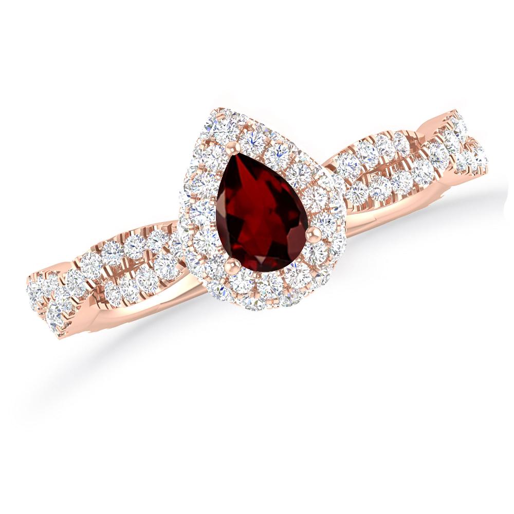 Rose Gold - Garnet